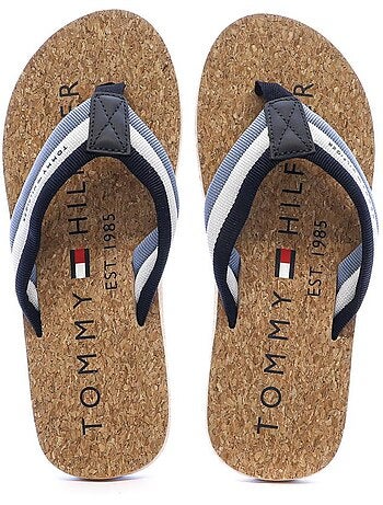 Chinelos de praia tommy hilfiger cork para homem