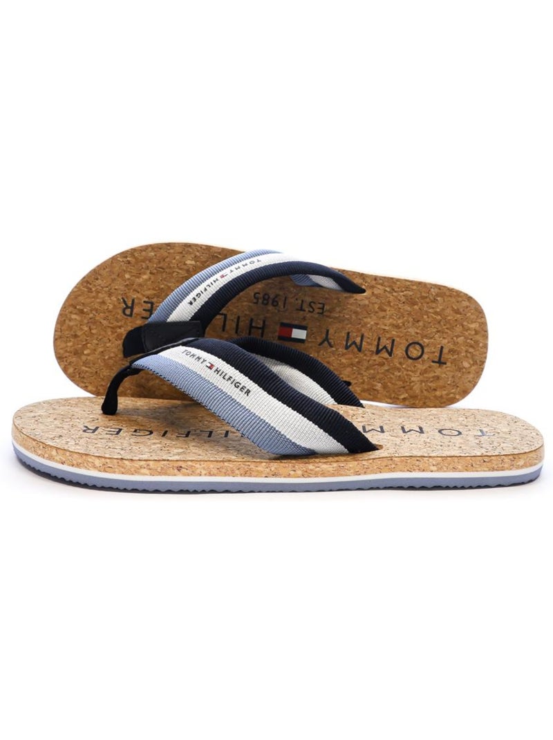 Chinelos de praia tommy hilfiger cork para homem Azul - Kiabi