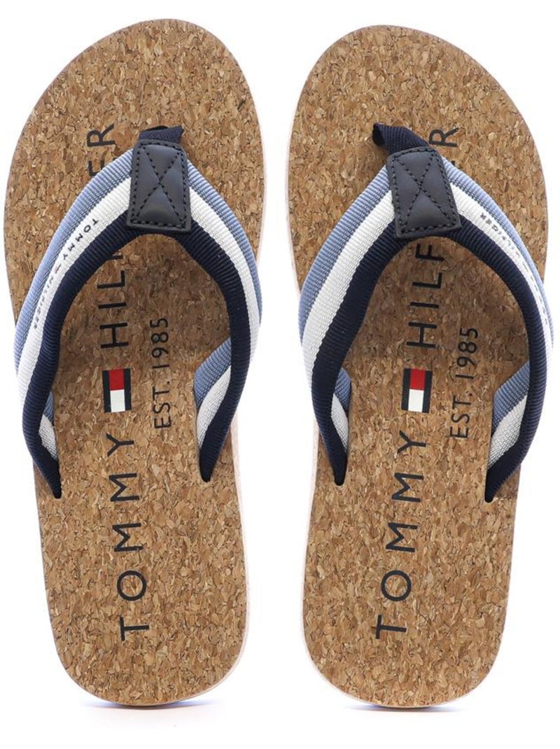 Chinelos de praia tommy hilfiger cork para homem Azul - Kiabi