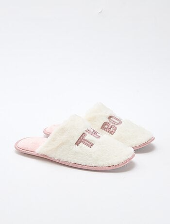 Chinelos de quarto com glitter "the boss