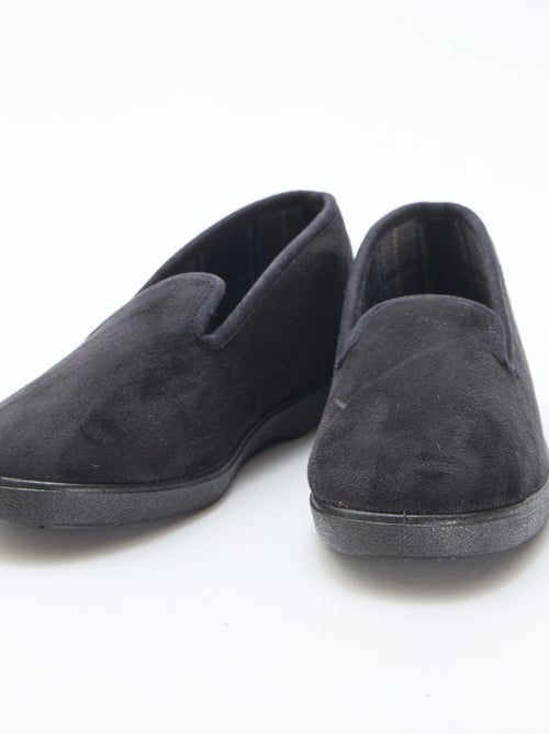 Chinelos de quarto em nobuck lisos - Kiabi