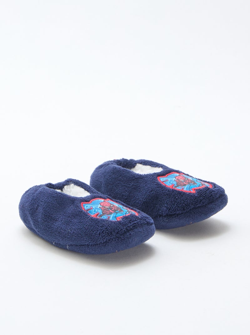 Chinelos de quarto macios 'Suncity' 'Marvel' 'Spiderman' Azul - Kiabi