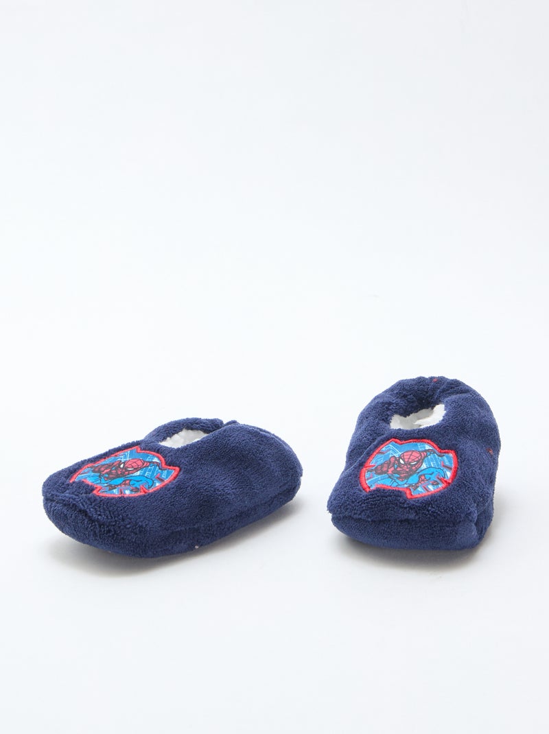 Chinelos de quarto macios 'Suncity' 'Marvel' 'Spiderman' Azul - Kiabi