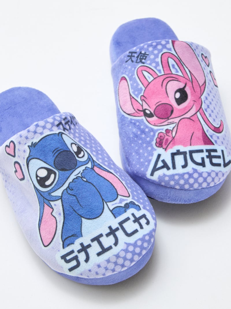Chinelos de quarto tipo mule 'Angel' 'Stitch' Azul - Kiabi