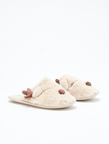 Chinelos de quarto tipo mule divertidos de Natal