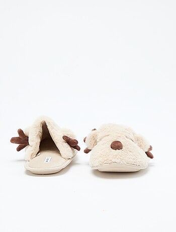 Chinelos de quarto tipo mule divertidos de Natal