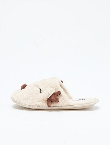 Chinelos de quarto tipo mule divertidos de Natal