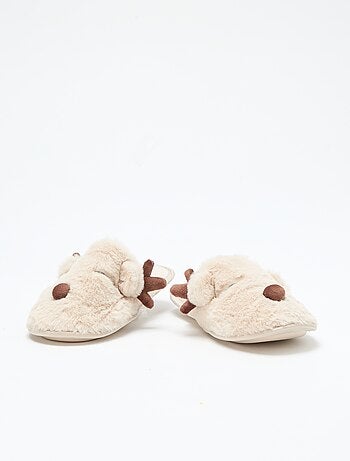 Chinelos de quarto tipo mule divertidos de Natal