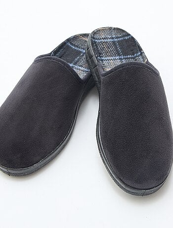 Chinelos de quarto unicolor em nobuck