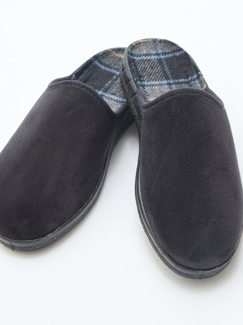 Chinelos de quarto unicolor em nobuck - Kiabi