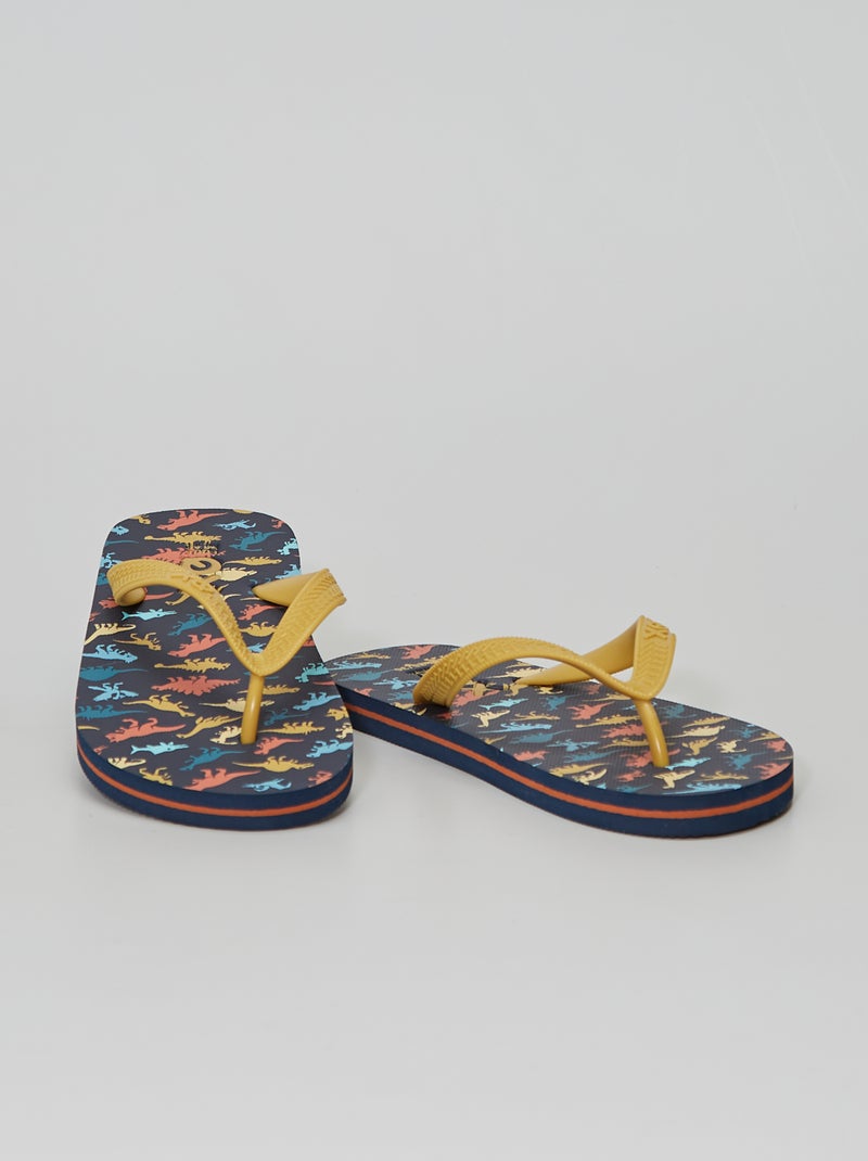 Chinelos 'dinossauros' Azul - Kiabi