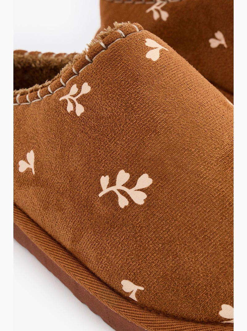 Chinelos florais daisy penti Camelo - Kiabi