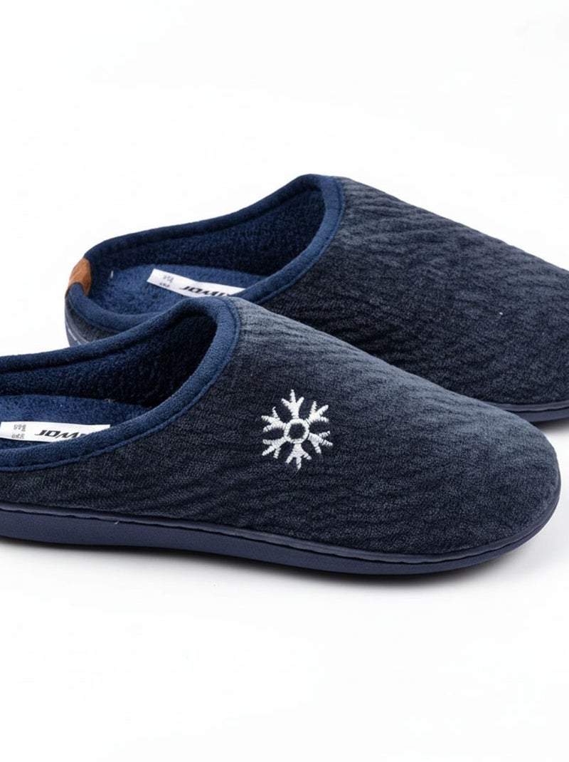 Chinelos Homem Inverno Forrados NU10927 Azul-marinho - Kiabi
