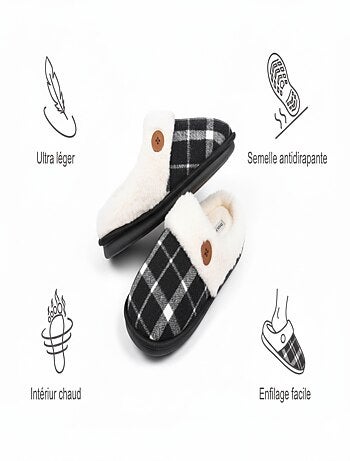 Chinelos homem Jacquard xadrez MU9732