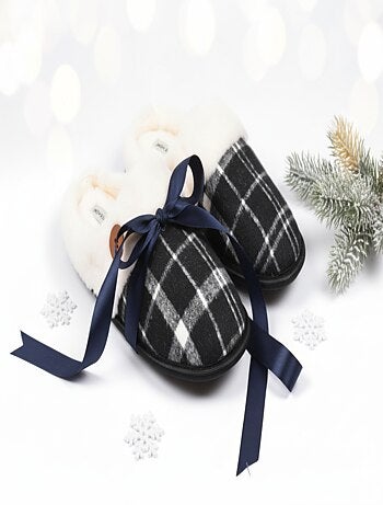 Chinelos homem Jacquard xadrez MU9732