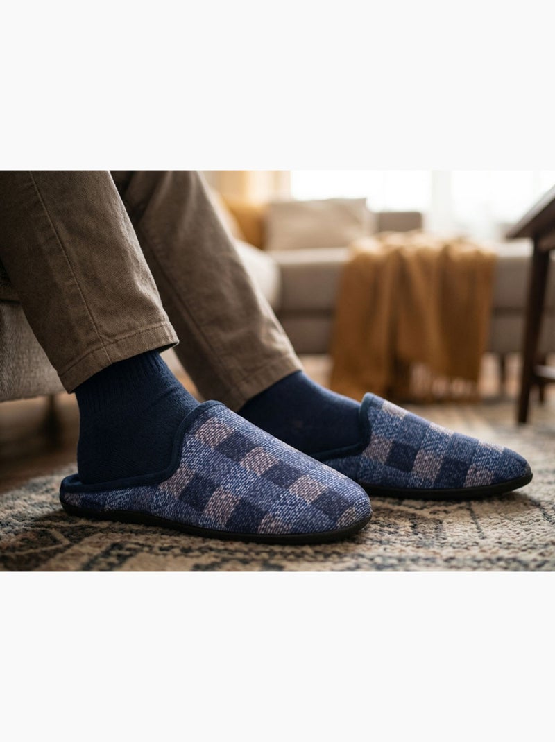Chinelos Homem Mula Quentes Antiderrapantes Conforto OZABI Azul - Kiabi