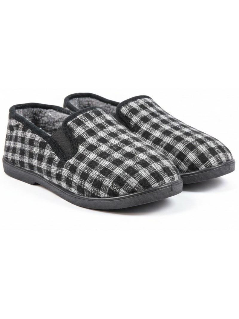 Chinelos homem ozabi xadrez chevrons sola antiderrapante Preto - Kiabi