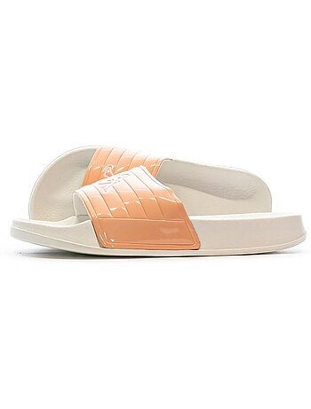 Chinelos kappa noles para mulher branco/laranja