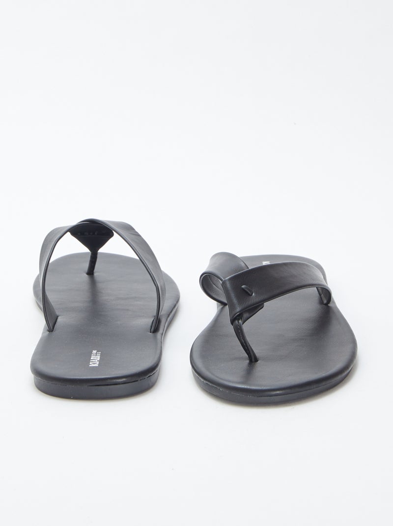 Chinelos lisos PRETO - Kiabi