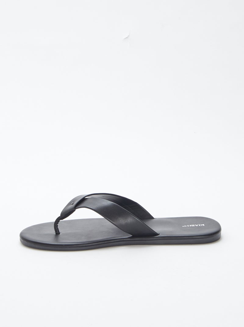 Chinelos lisos PRETO - Kiabi