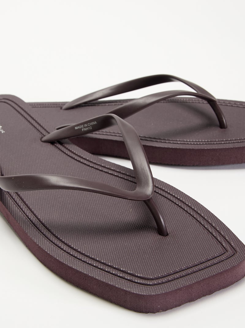 Chinelos lisos Violeta - Kiabi
