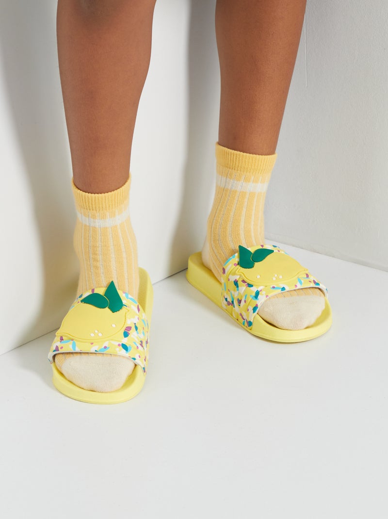 Chinelos 'melancias' AMARELO - Kiabi