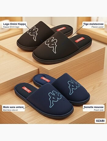 Chinelos Mulas Homem Acolchoados KAPPA Pack 2 Pares