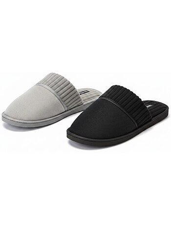 Chinelos Mules Homem Côtelados Pack 2 Pares OLIVER GRANT PARIS