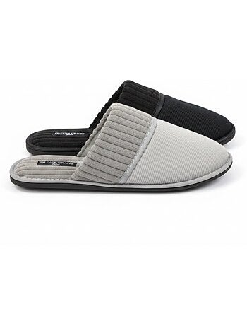 Chinelos Mules Homem Côtelados Pack 2 Pares OLIVER GRANT PARIS