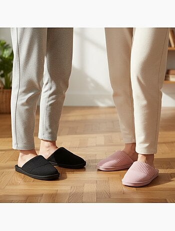 Chinelos Mules Mulher Pack 2 Pares Haste Canelada Sola Espuma INFINITIF PARIS
