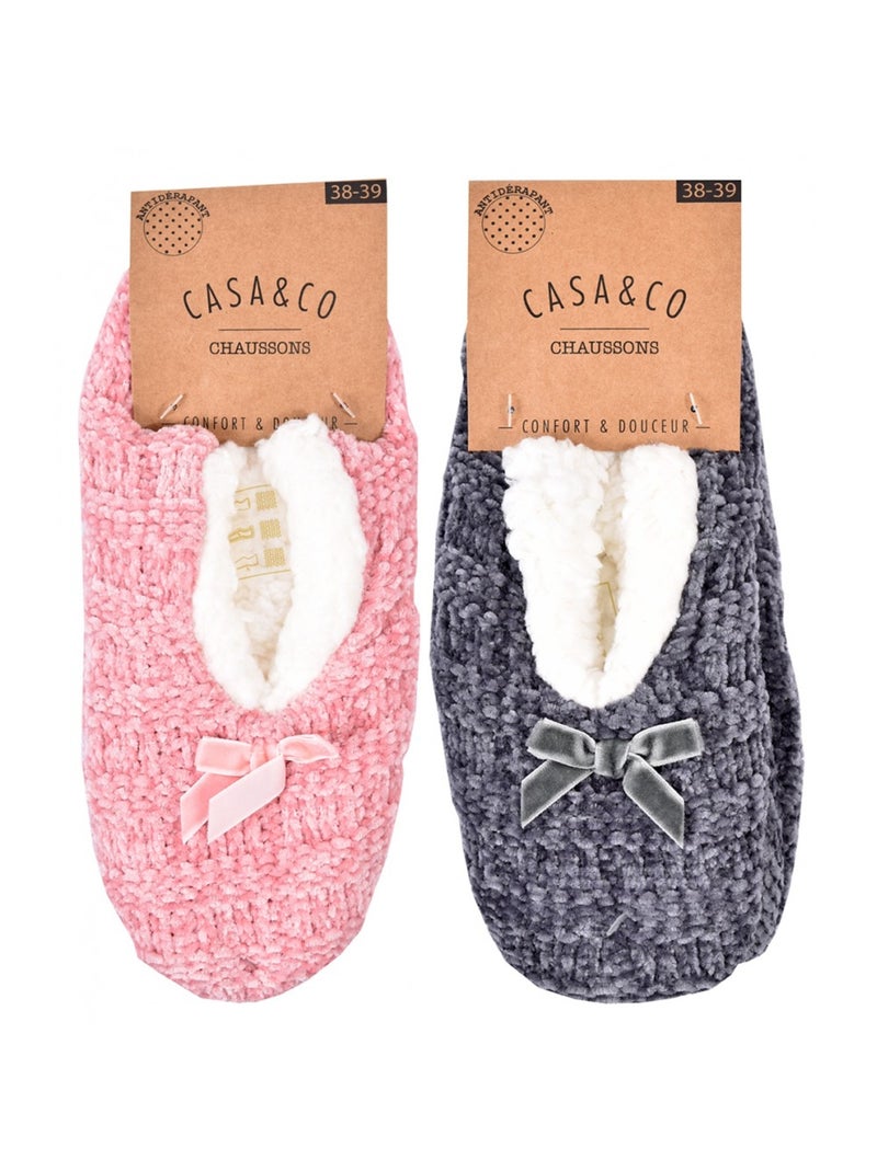 Chinelos Mulher CASA AND CO Pack de 2 Multicolorido - Kiabi