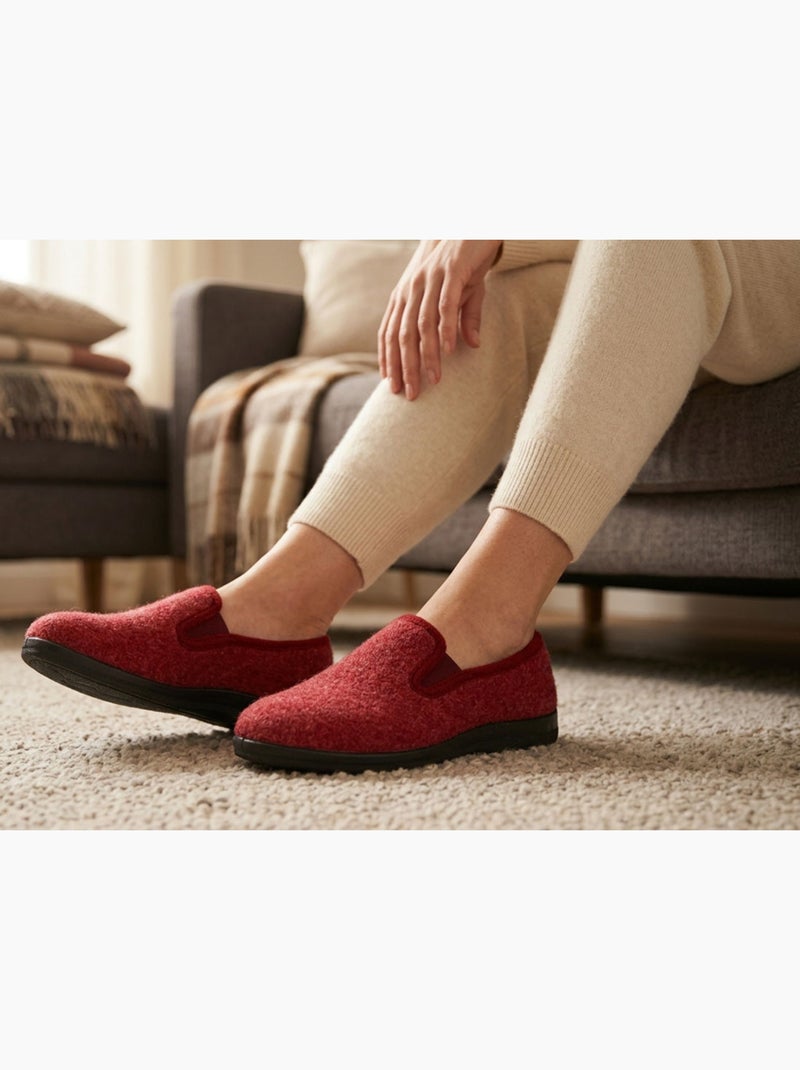 Chinelos Mulher Charentaise OZABI Sola Antiderrapante Vermelho - Kiabi