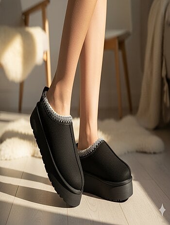 Chinelos Mulher Inverno Mule Estilo Escandinavo MD9769