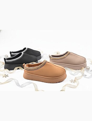 Chinelos Mulher Inverno Mule Estilo Escandinavo MD9769