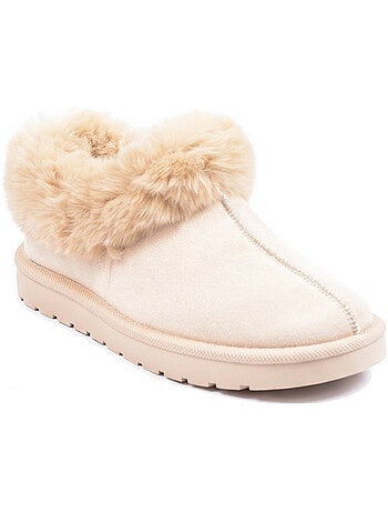 Chinelos mulher inverno nórdico ozabi, sola ranhurada interior exterior