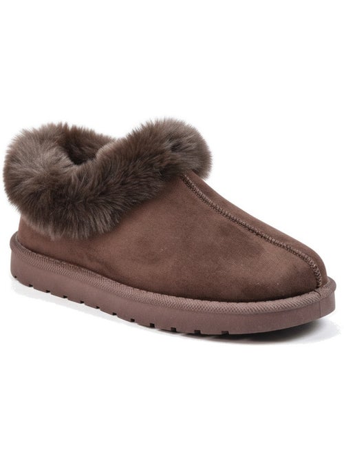 Chinelos mulher inverno nórdico ozabi, sola ranhurada interior exterior - Kiabi Chinelos mulher inverno nórdico ozabi, sola ranhurada interior exterior - Kiabi