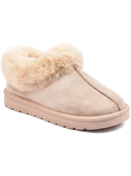 Chinelos mulher inverno nórdico ozabi, sola ranhurada interior exterior - Kiabi Chinelos mulher inverno nórdico ozabi, sola ranhurada interior exterior - Kiabi