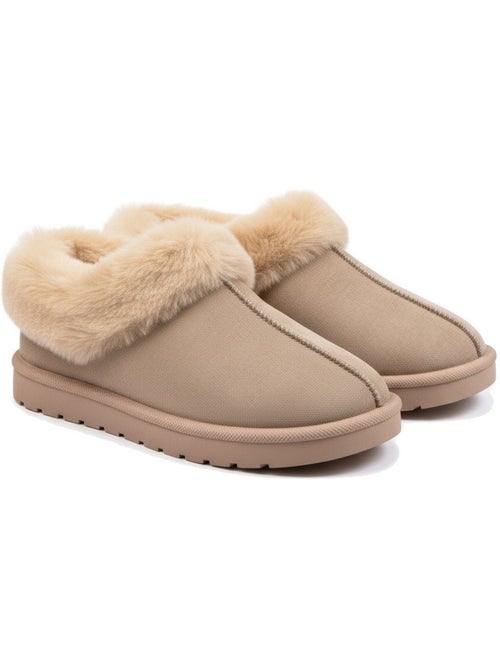 Chinelos mulher inverno nórdico ozabi, sola ranhurada interior exterior - Kiabi Chinelos mulher inverno nórdico ozabi, sola ranhurada interior exterior - Kiabi