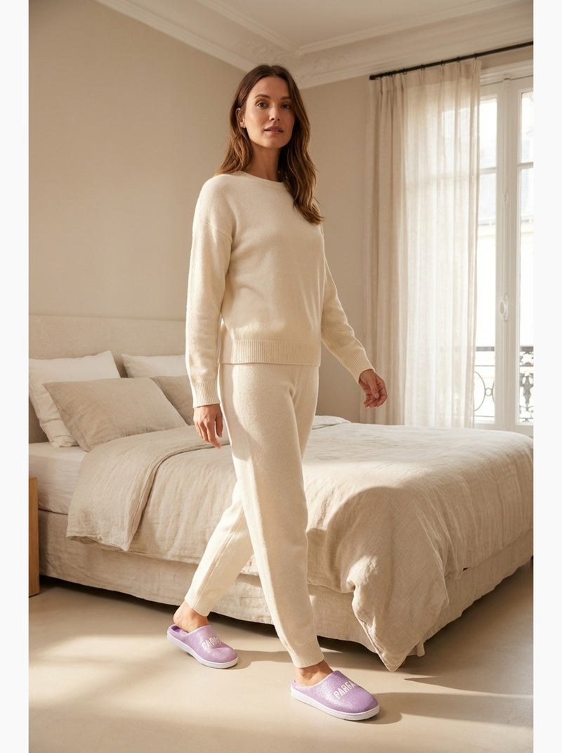 Chinelos Mulher Lurex Brilho Roxo - Kiabi