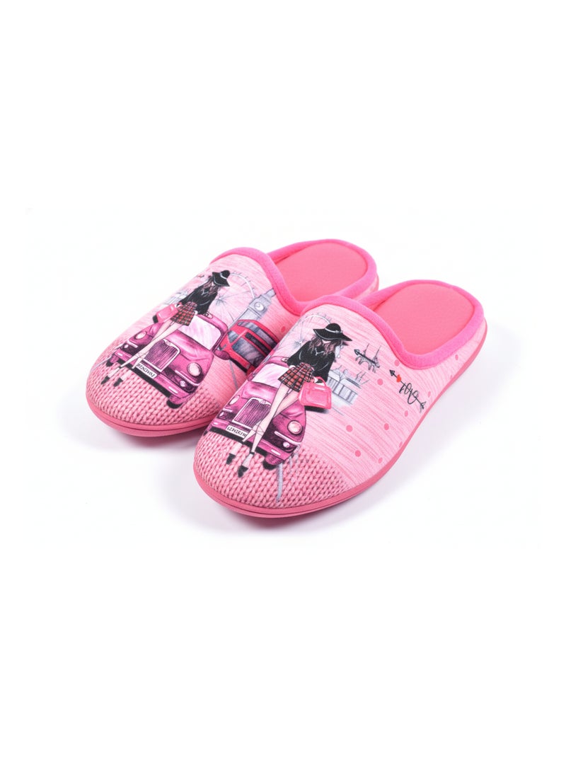 Chinelos Mulher Mule PhotoPrint Rosa - Kiabi
