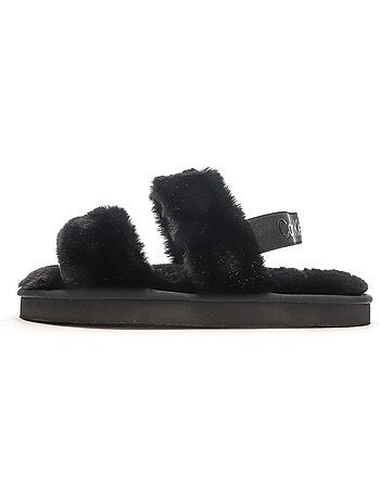 Chinelos Pretos Calvin Klein Jeans para Mulher
