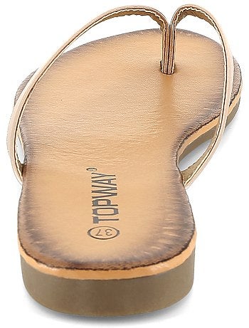 Chinelos rosa dourado - Kiabi