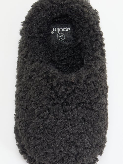 Chinelos tipo mule com efeito borrego - Kiabi