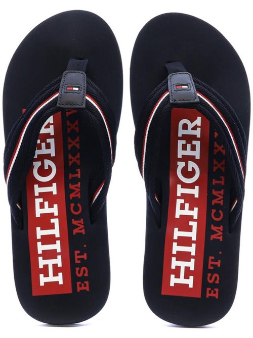 Chinelos Tommy Hilfiger Corporate para Homem Pretos - Kiabi