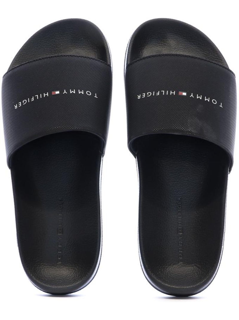 Chinelos Tommy Hilfiger Texturizados Pretos para Homem Preto - Kiabi