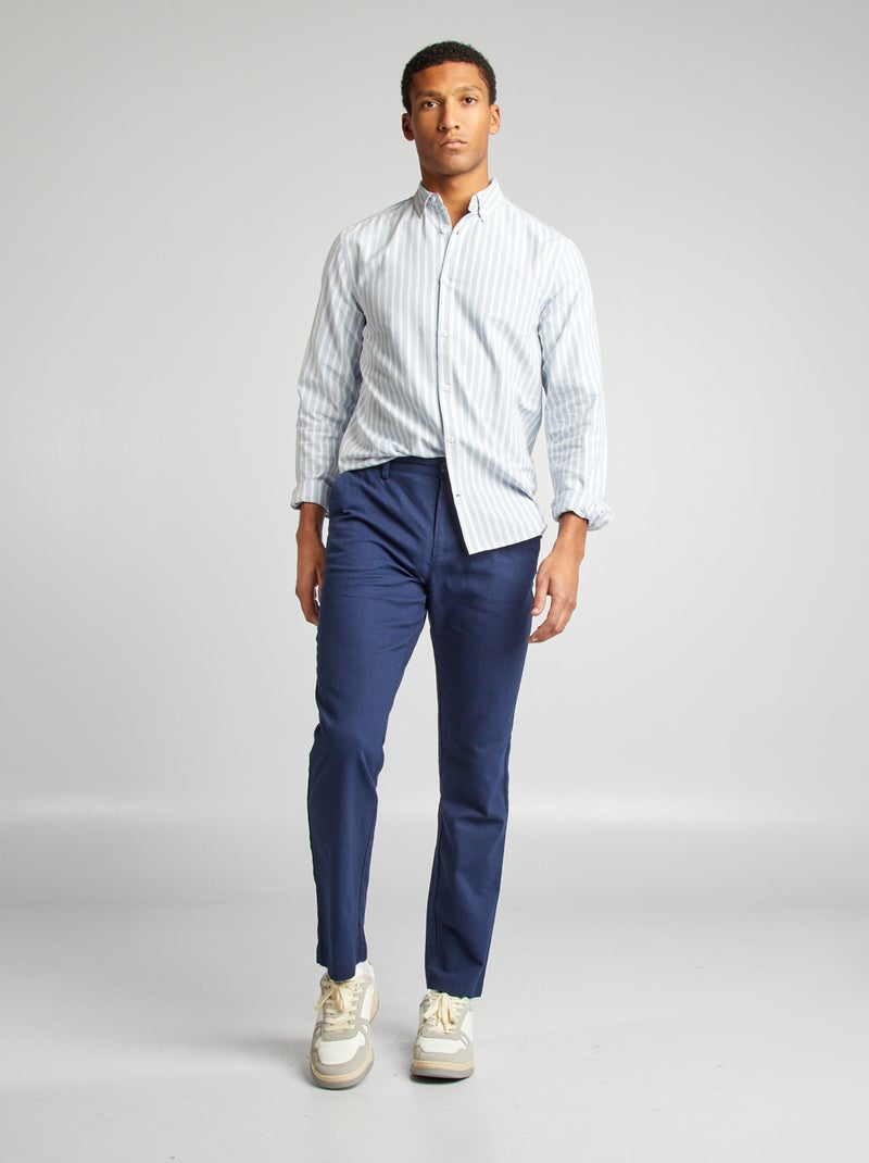 Chino corte direito/ regular fit PRETO - Kiabi
