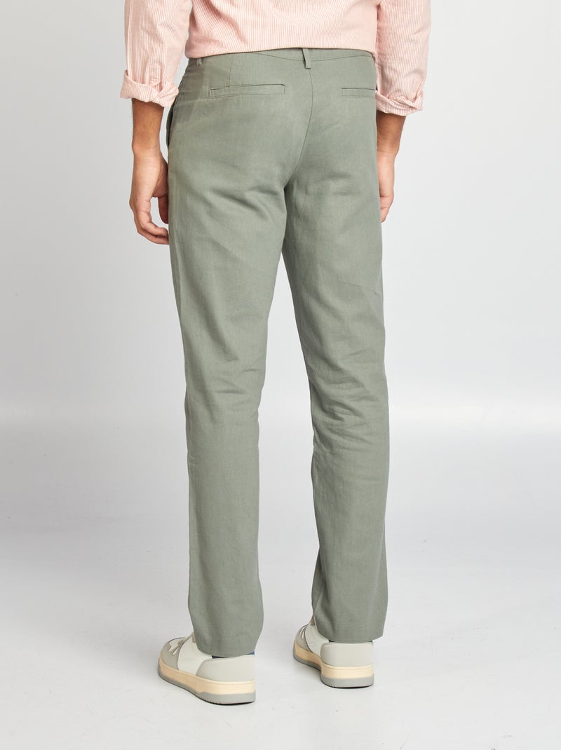 Chino corte direito/ regular fit VERDE - Kiabi
