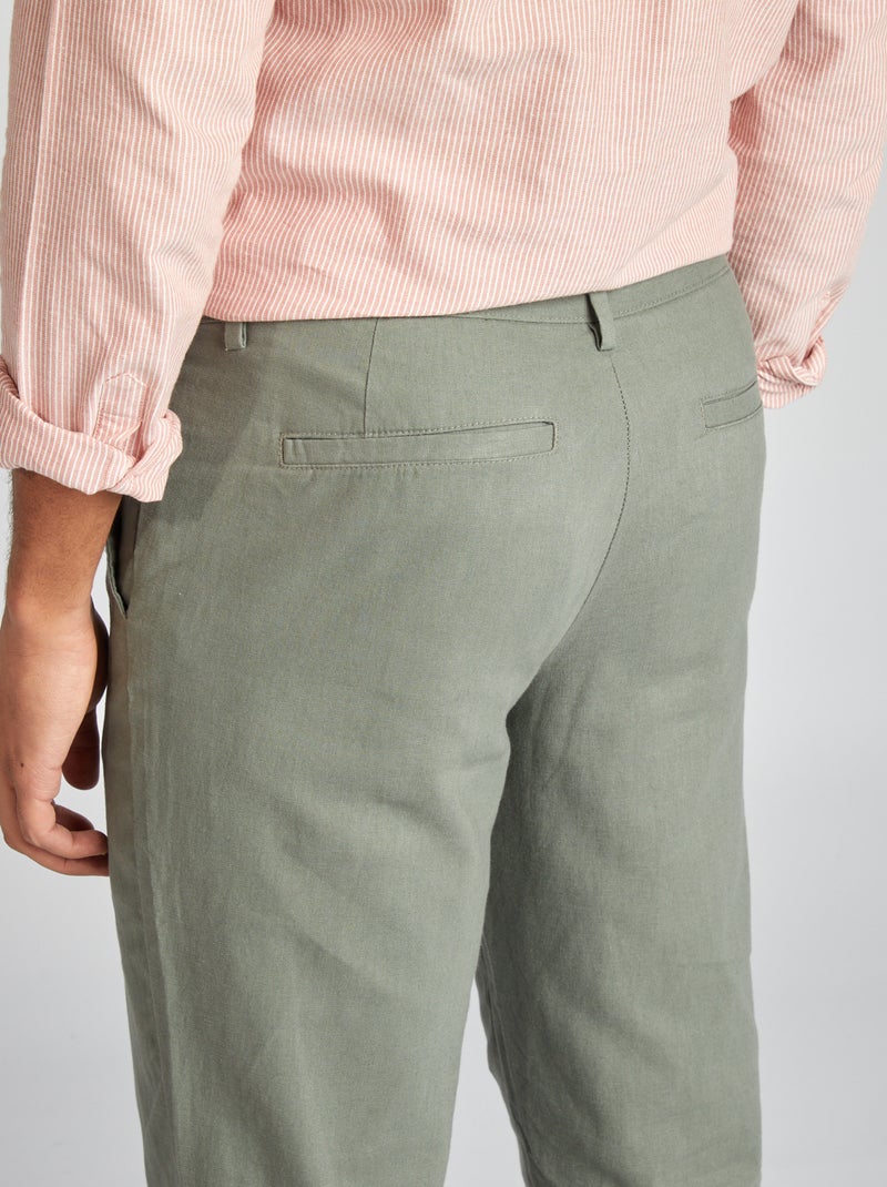 Chino corte direito/ regular fit VERDE - Kiabi