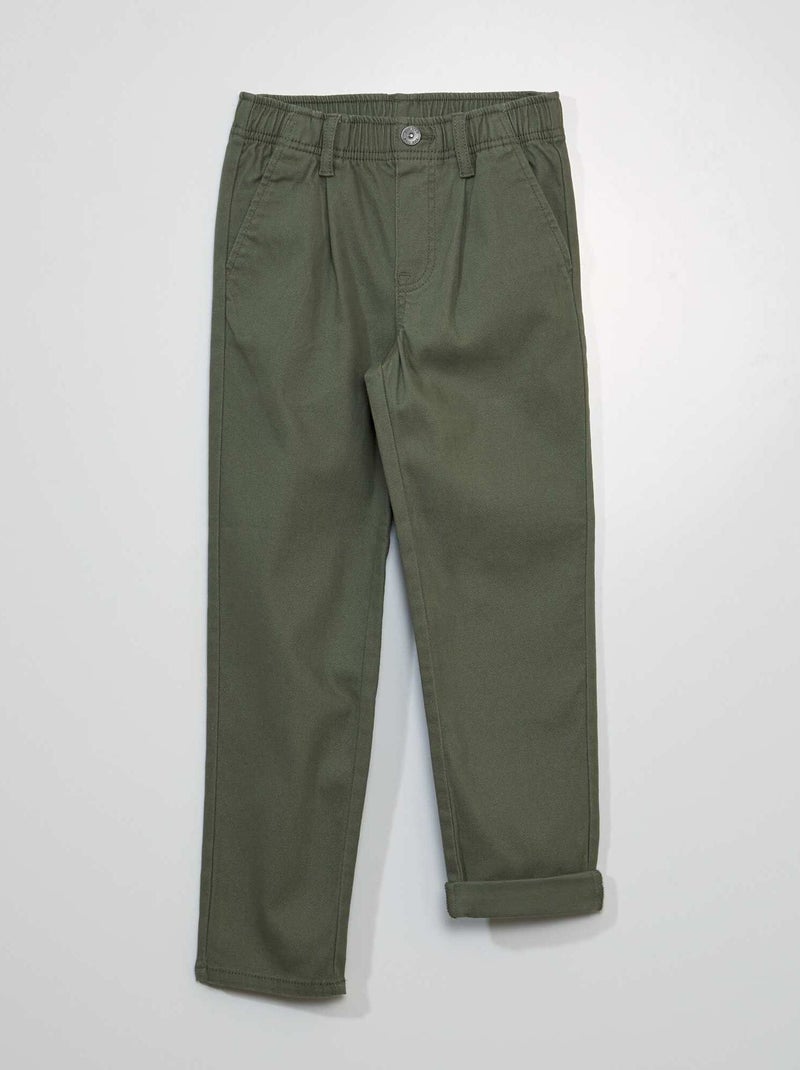 Chino elásticas VERDE - Kiabi