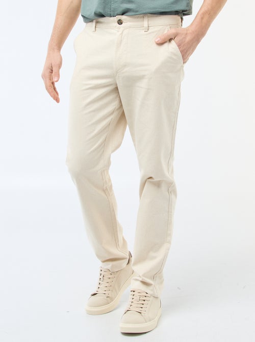 Chino liso cintura normal - Kiabi